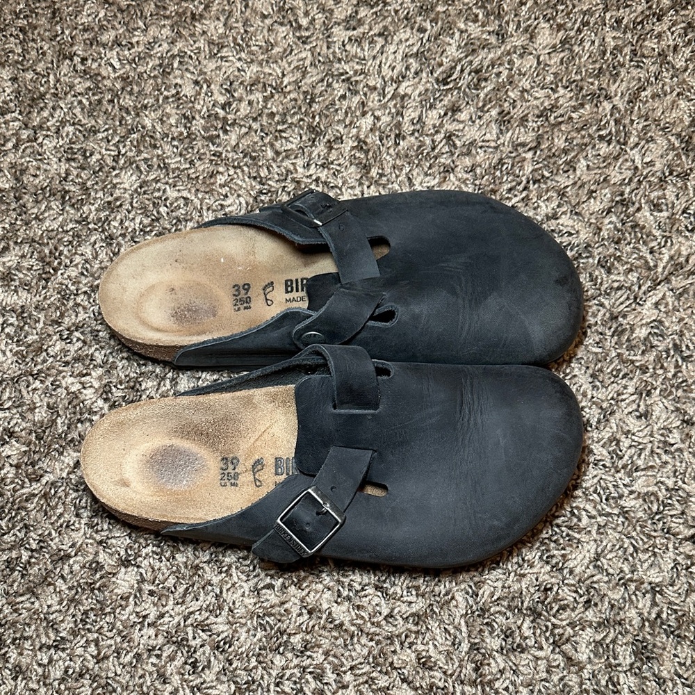 Birkenstock Dark Leather Slip-Ons